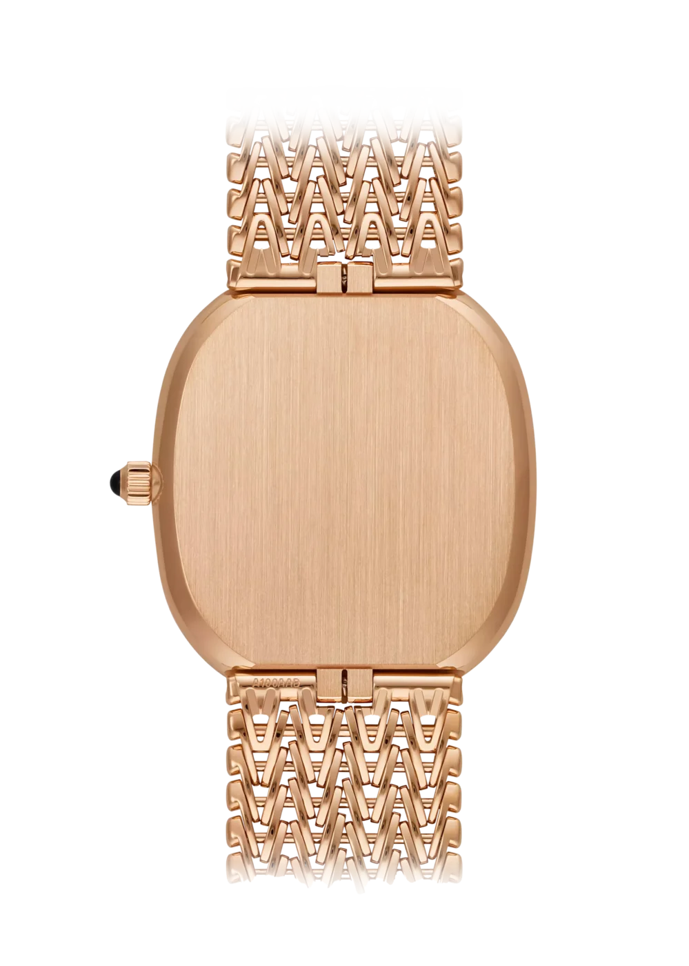 Solid rose-gold case back of the Golden Ellipse Ref. 5738/1R-001